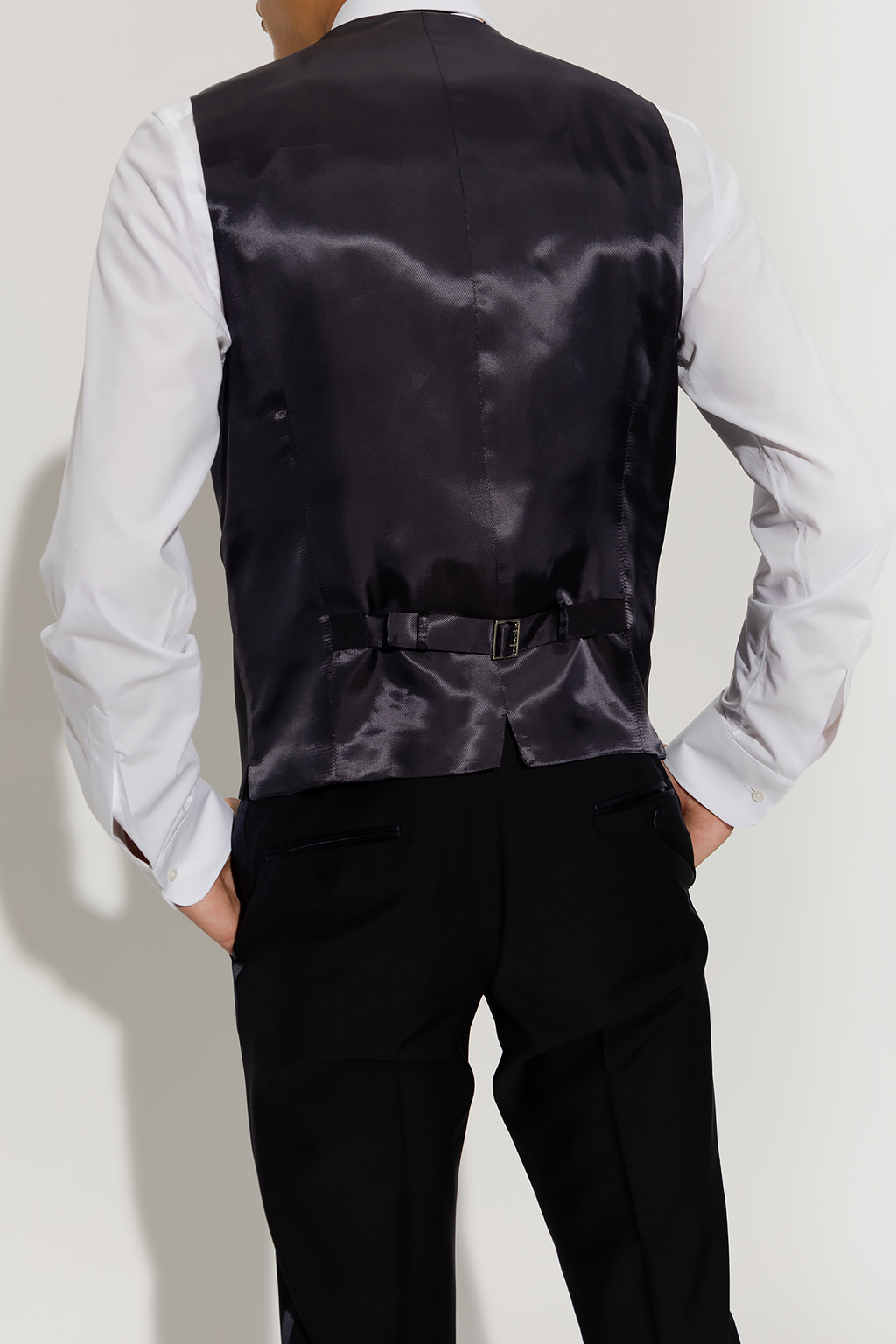 Dolce & Gabbana Black Wool Slim Fit Formal 3 Piece Men Suit